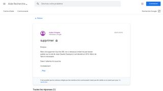 supprimer - Google Product Forums