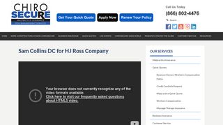Sam Collins DC for HJ Ross Company - Chirosecure Malpractice ...
