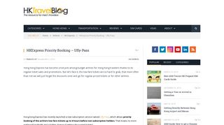 HKExpress Priority Booking - Ufly-Pass: HKTravelBlog