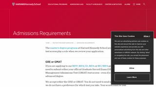 Admissions Requirements | Harvard Kennedy School