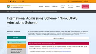 Admissions Information | International Undergraduate ... - HKU AAL