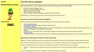 The HKU Library Catalogue - HKU CAES