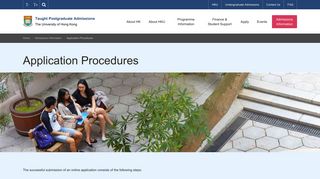 Application Procedures | Taught Postgraduate Admissions ... - HKU AAL