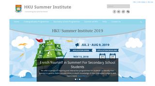 HKU Summer Institute – Connecting Asia and the World - HKU AAL