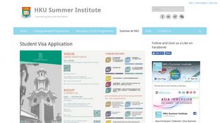 Student Visa Application – HKU Summer Institute - HKU AAL