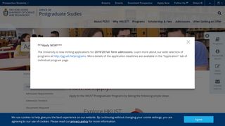 How to Apply | HKUST Office Of Postgraduate Studies