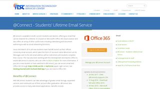Connect - Students' Lifetime Email Service - ITSC - HKUST