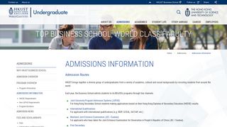 Admissions Information - Undergraduate Programs - HKUST Business ...