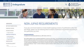 Non-JUPAS Requirements - HKUST Business School Undergraduate ...