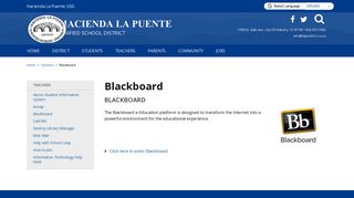 Blackboard - Hacienda La Puente Unified School District