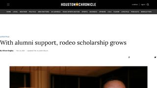 With alumni support, rodeo scholarship grows - HoustonChronicle.com