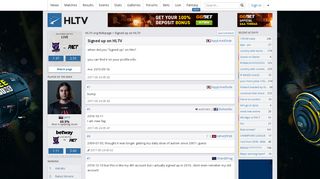 Forum thread: Signed up on HLTV | HLTV.org