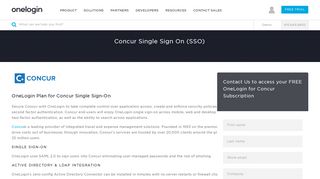 Concur Single Sign On (SSO) - Active Directory Integration - LDAP ...