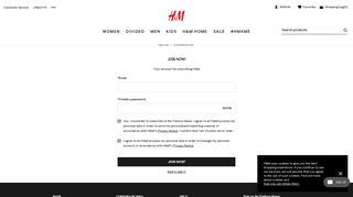 Register | H&M USA