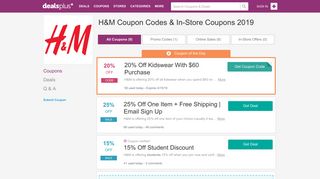 25% OFF H&M Coupons, Promo Codes February 2019 - DealsPlus