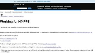 Working for HMPPS - Her Majesty's Prison and Probation Service ...
