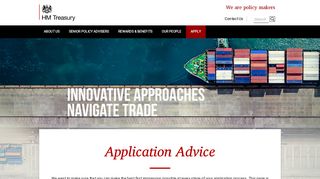 Application Advice - HM Treasury Careers
