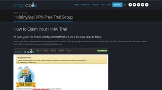HideMyAss! VPN Free Trial Setup | Anonabox Support