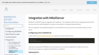 Integration with hMailServer - WebMail Pro ASP.NET documentation