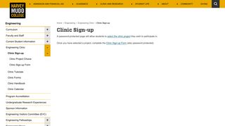 Clinic Sign-up | Harvey Mudd College