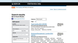 Support Links - Search results - Civil Service Jobs - GOV.UK