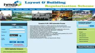 Excerpts of LRS / BRS Automation Process - HMDA-Login Page