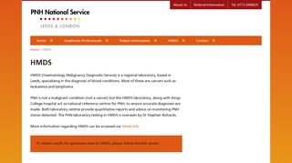 HMDS - PNH National Service Leeds