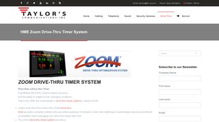 Taylors Communications HME Zoom Drive-Thru Timer System ...