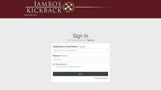 Sign In - Jambos Kickback