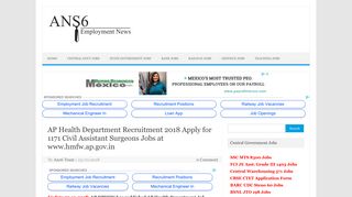 AP Health Department Recruitment 2018 Apply for 1171 Civil ...