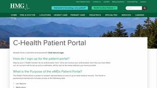 C-Health Patient Portal - Holston Medical Group