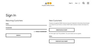 Sign In to Your Account | Houghton Mifflin Harcourt