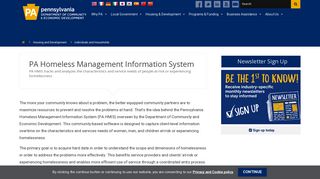 Homeless Management Information System - PA Department of ...