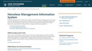 HMIS: Homeless Management Information System - HUD Exchange