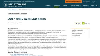 2017 HMIS Data Standards - HUD Exchange