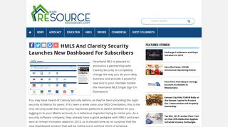 HMLS and Clareity Security Launches New Dashboard for Subscribers