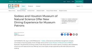 Sodexo and Houston Museum of Natural Science Offer New Dining ...