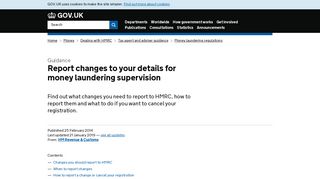 Report changes to your details for money laundering supervision ...