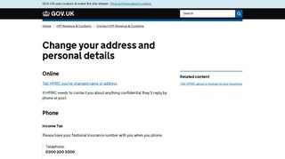Change your address and personal details - GOV.UK