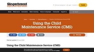 Using the Child Maintenance Service (CMS) - Gingerbread