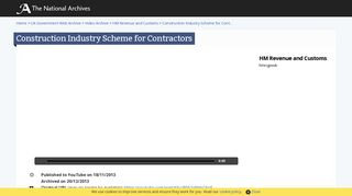 HM Revenue and Customs - Construction Industry Scheme for ...