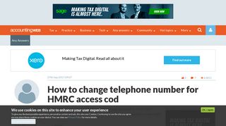 How to change telephone number for HMRC access cod | AccountingWEB