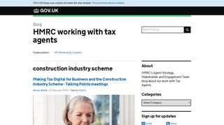 construction industry scheme - HMRC working with tax agents