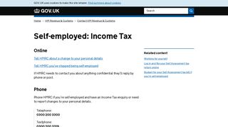 Self-employed: Income Tax - GOV.UK