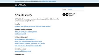 Verify services - GOV.UK Verify - GOV.UK