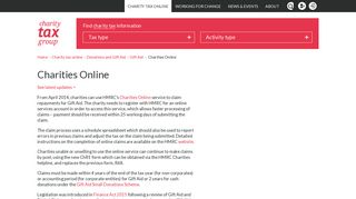 Charities Online - Charity Tax Group