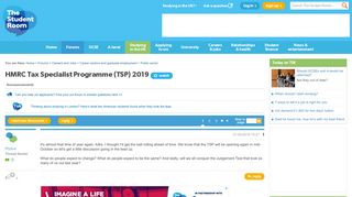 HMRC Tax Specialist Programme (TSP) 2019 - The Student Room