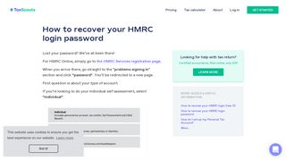 How to recover your HMRC login password — TaxScouts