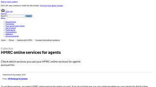 HMRC online services for agents - GOV.UK