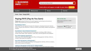 Paying PAYE (Pay As You Earn) | nibusinessinfo.co.uk